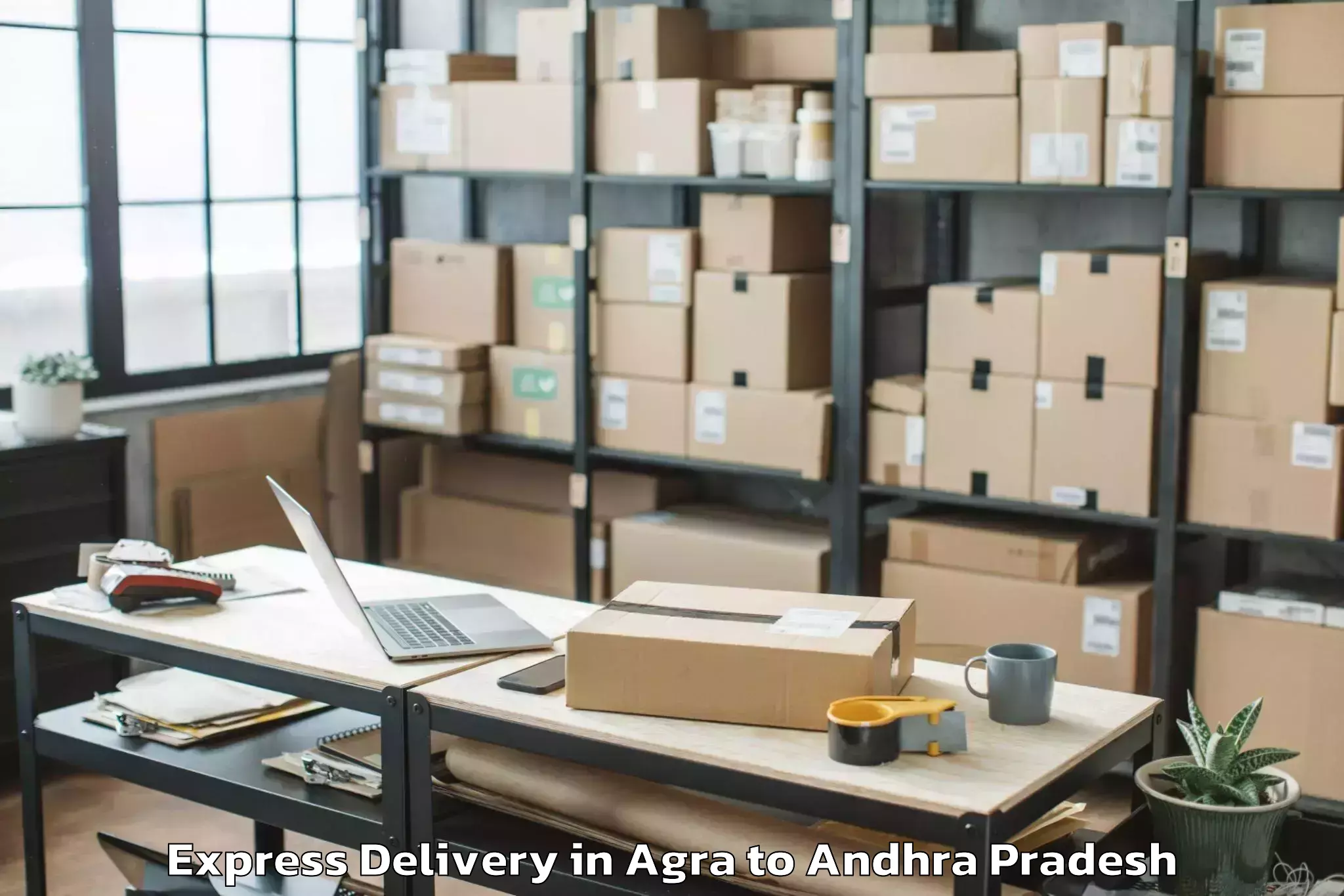 Top Agra to Laveru Express Delivery Available